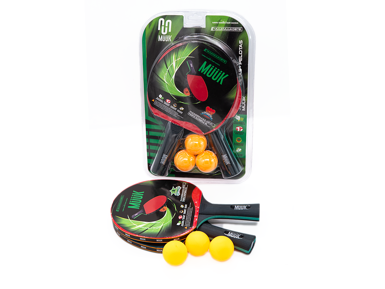 Set de Ping Pong Paletas + Pelotas Muuk 9