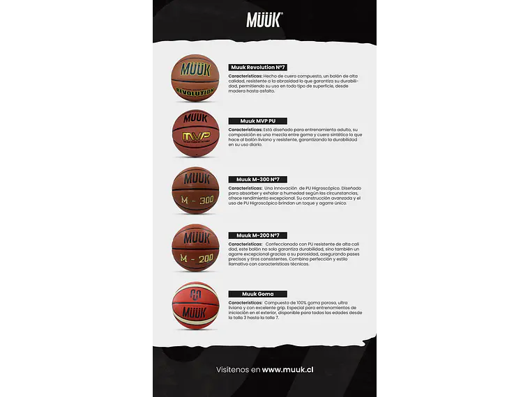 Balon De Basketball Muuk Revolution N7 8