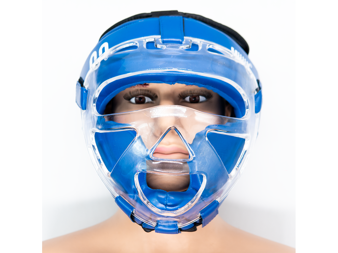 Cabezal De Artes Marciales Con Mica Muuk Azul 1