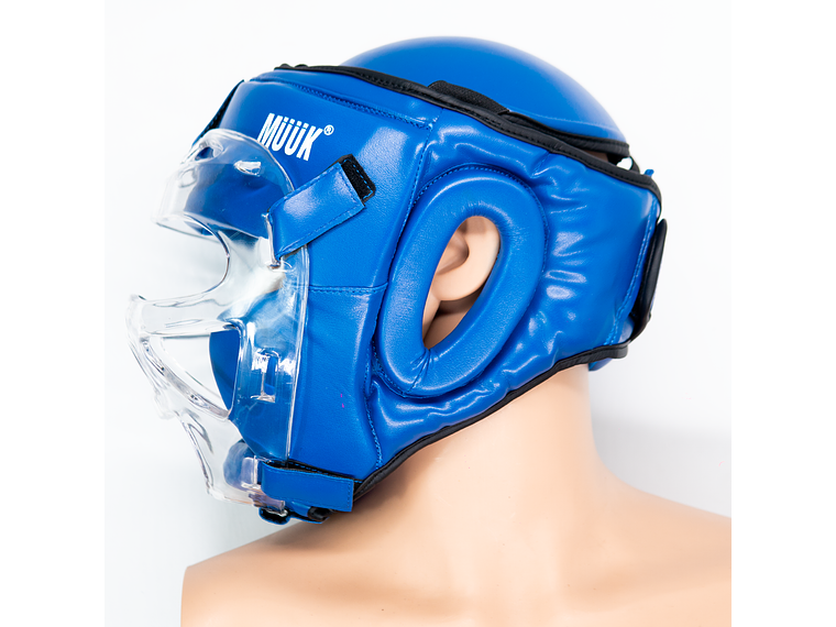 Cabezal De Artes Marciales Con Mica Muuk Azul 2
