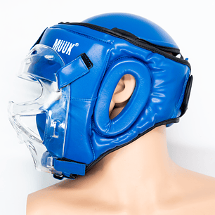 Cabezal De Artes Marciales Con Mica Muuk Azul
