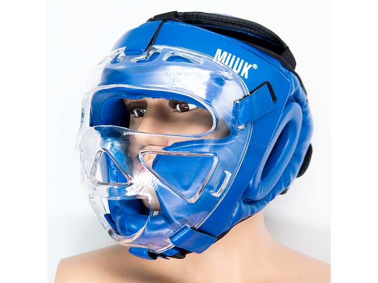 Cabezal De Artes Marciales Con Mica Muuk Azul 4