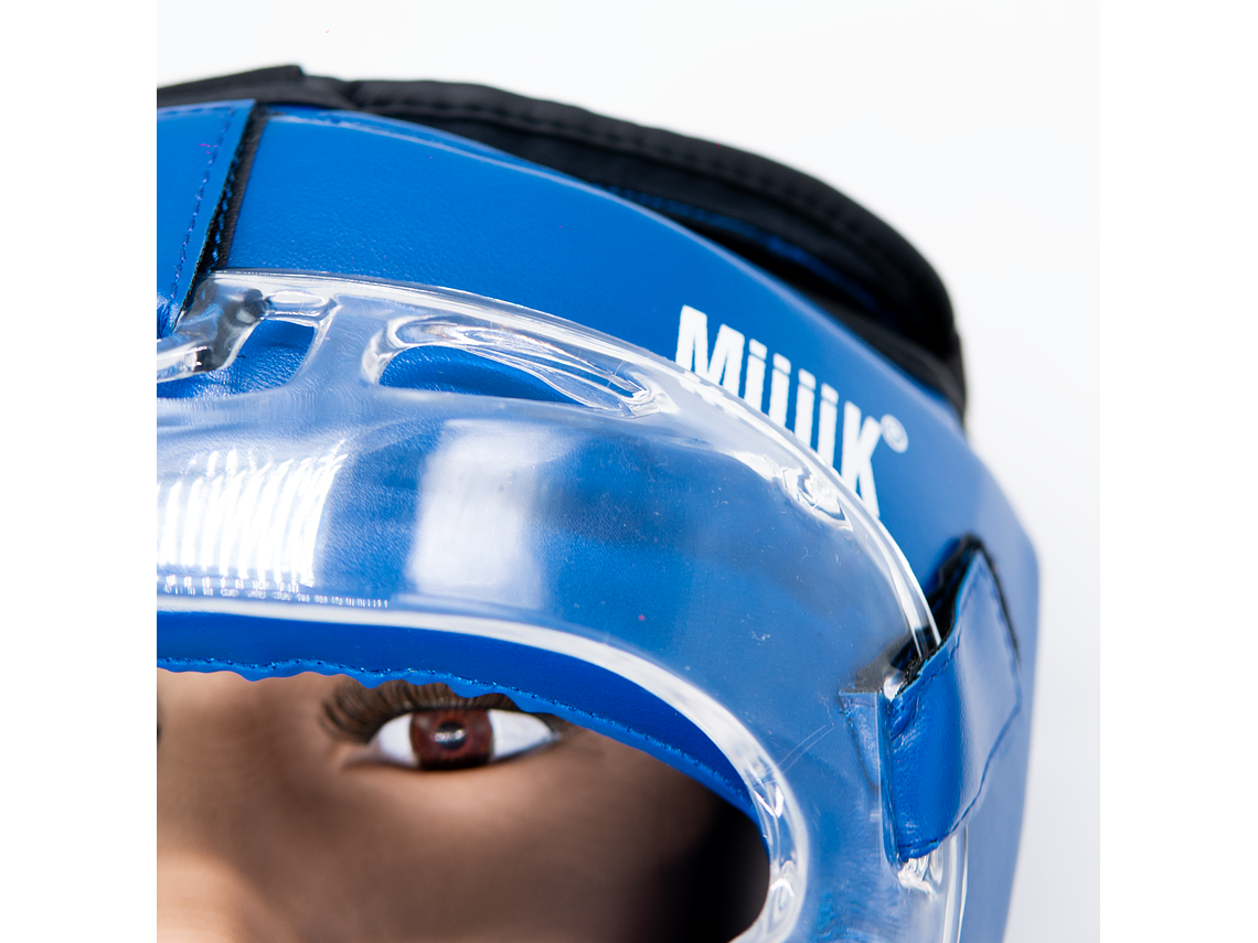 Cabezal De Artes Marciales Con Mica Muuk Azul 7