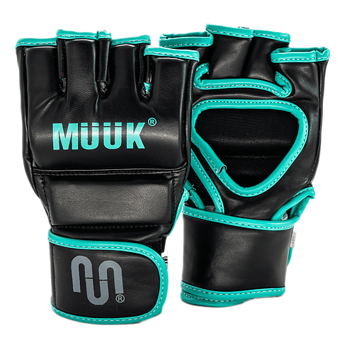 Guantilla MMA K.O. Muuk Negro-Turquesa
