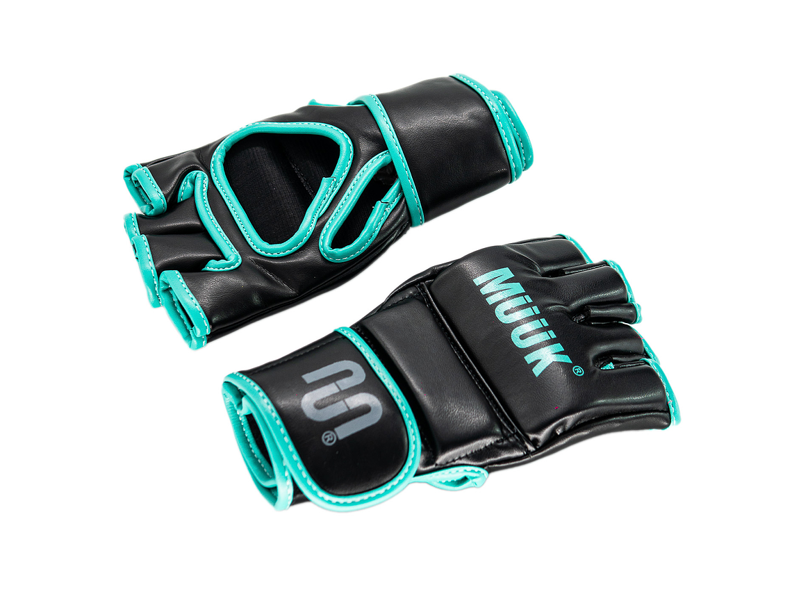 Guantilla MMA K.O. Muuk Negro-Turquesa 2