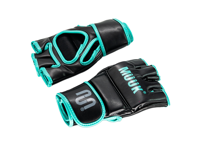 Guantilla MMA K.O. Muuk Negro-Turquesa 2