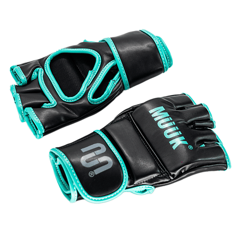 Guantilla MMA K.O. Muuk Negro-Turquesa