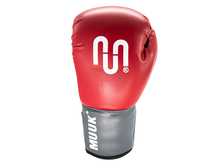 Guante De Box PU Impact Muuk Rojo-Gris 3