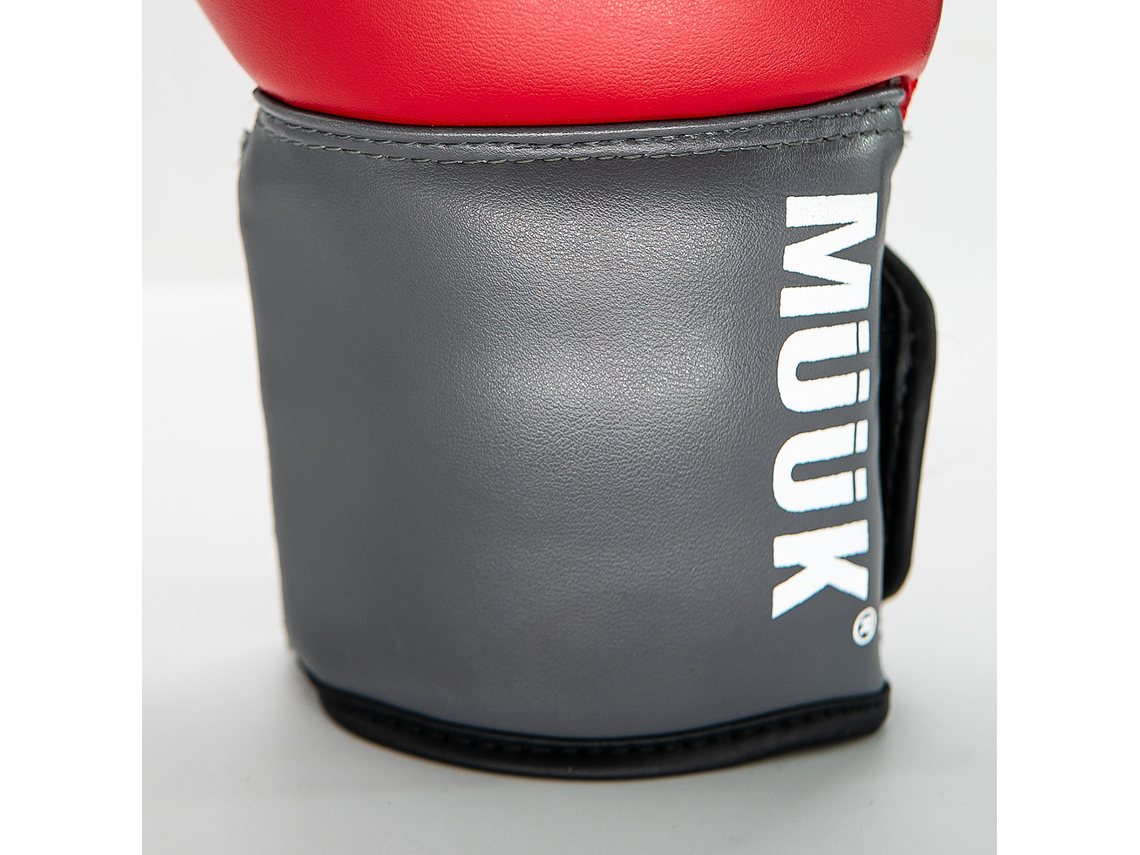 Guante De Box PU Impact Muuk Rojo-Gris 5