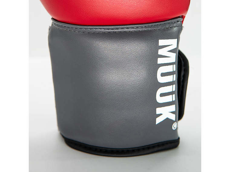 Guante De Box PU Impact Muuk Rojo-Gris 5