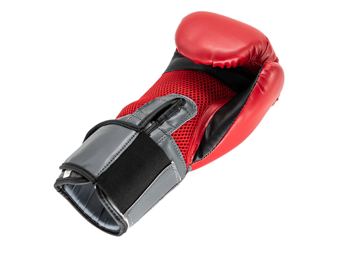 Guante De Box PU Impact Muuk Rojo-Gris 7