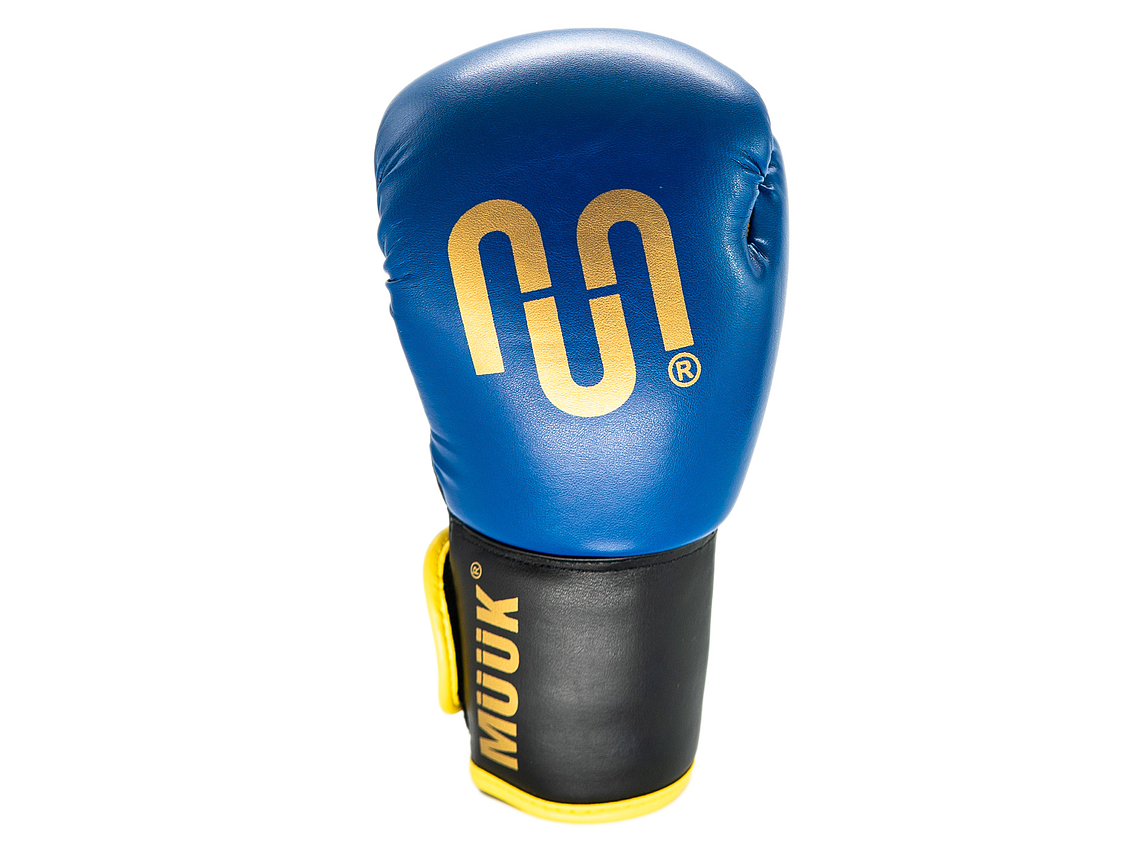Guante De Box PU Impact Muuk Negro-Azul 1
