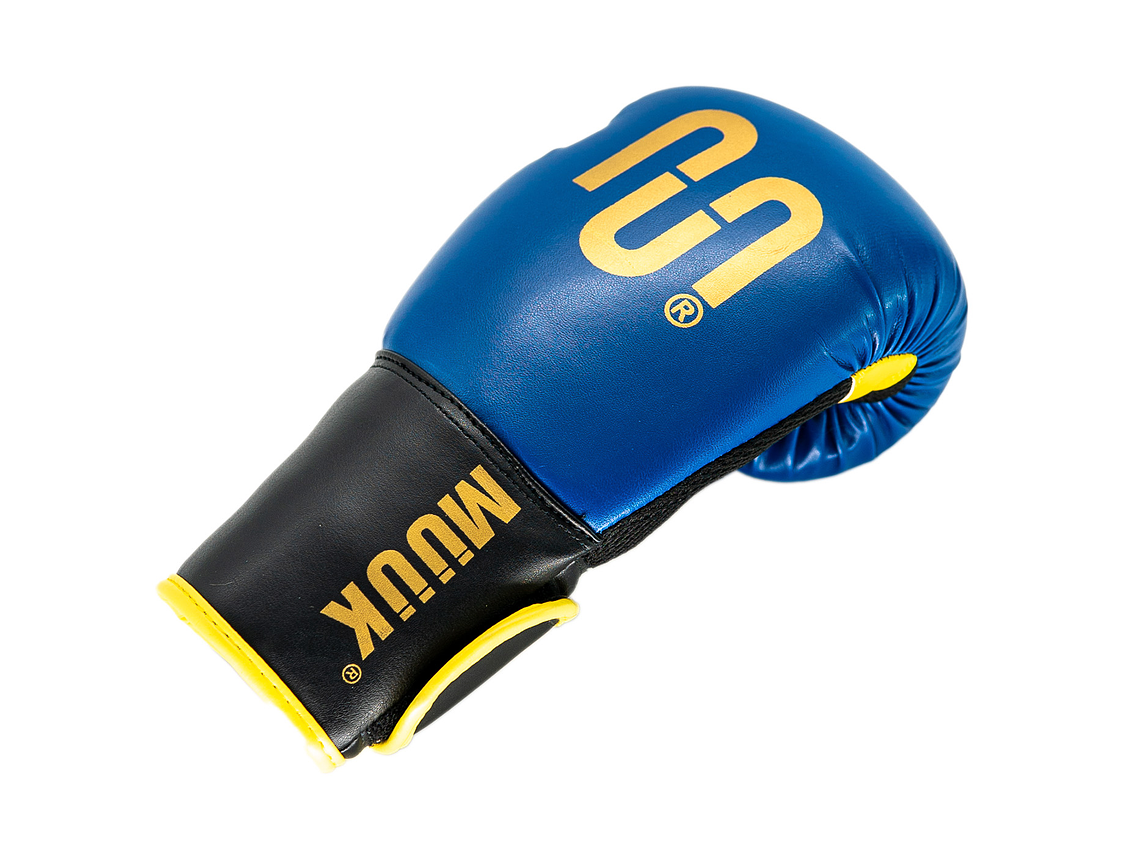 Guante De Box PU Impact Muuk Negro-Azul 2