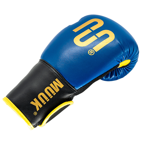 Guante De Box PU Impact Muuk Negro-Azul