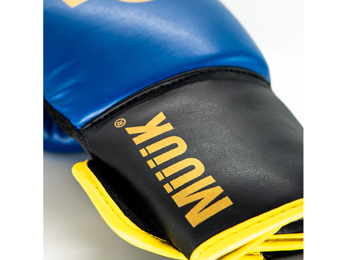 Guante De Box PU Impact Muuk Negro-Azul 4