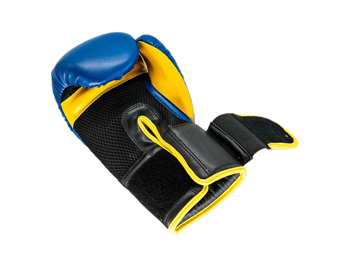 Guante De Box PU Impact Muuk Negro-Azul 5