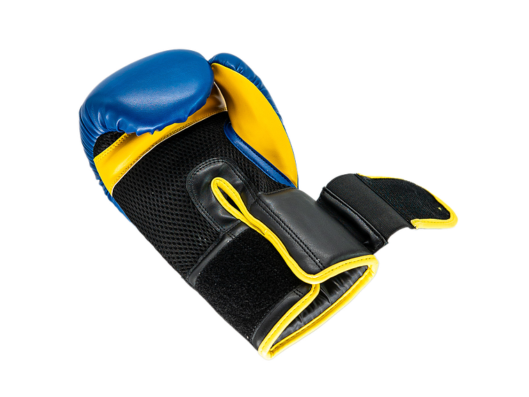 Guante De Box PU Impact Muuk Negro-Azul 5