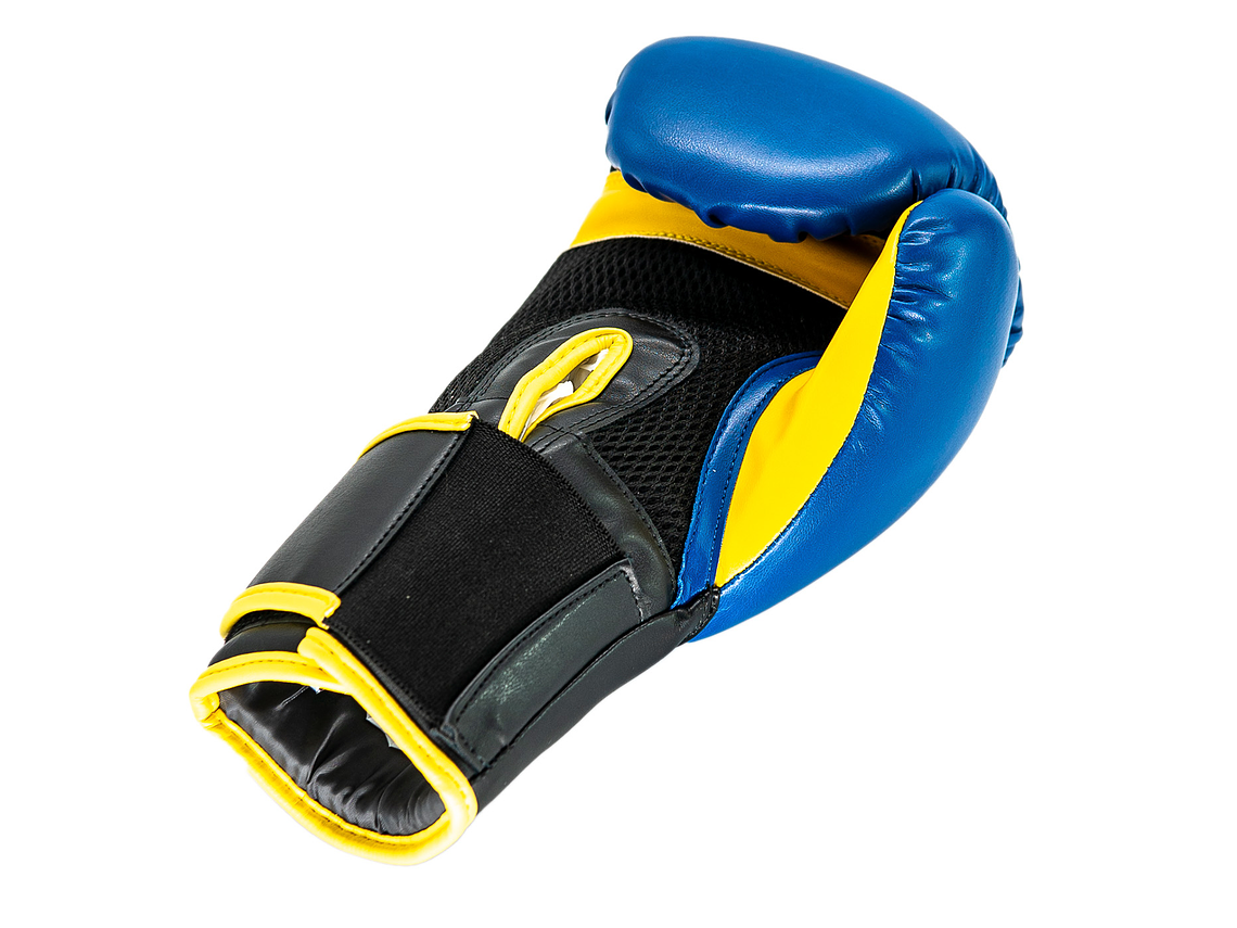 Guante De Box PU Impact Muuk Negro-Azul 6