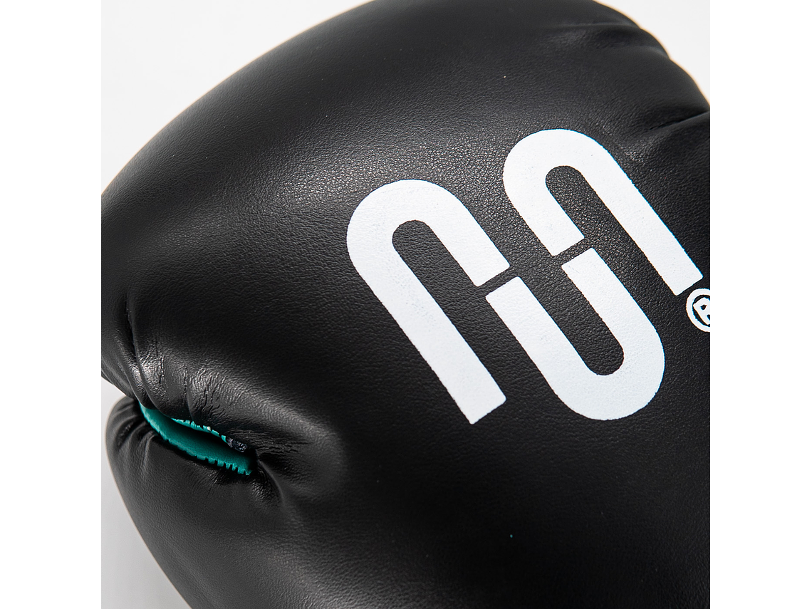 Guante De Box PU Impact Muuk Negro-Turquesa 5