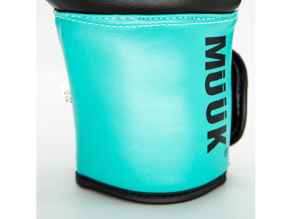 Guante De Box PU Impact Muuk Negro-Turquesa 7
