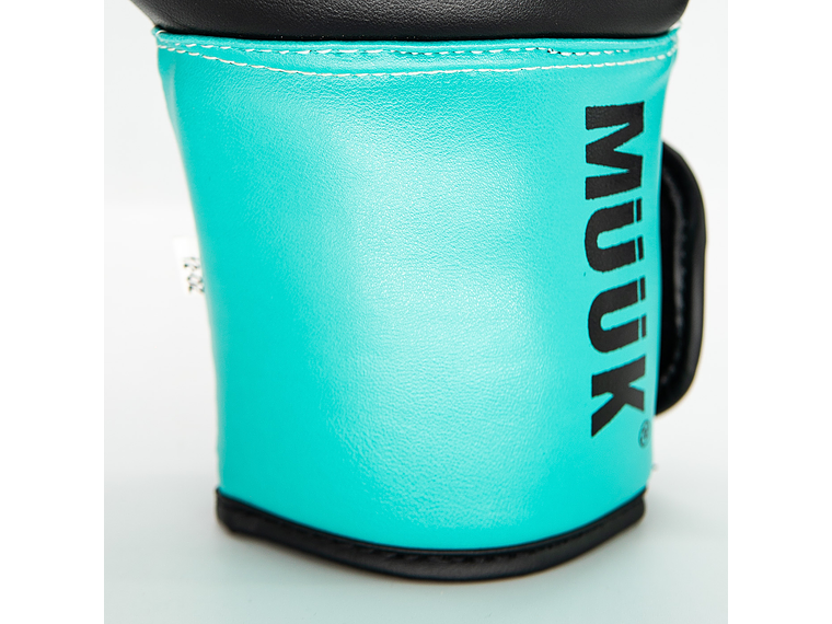 Guante De Box PU Impact Muuk Negro-Turquesa 7
