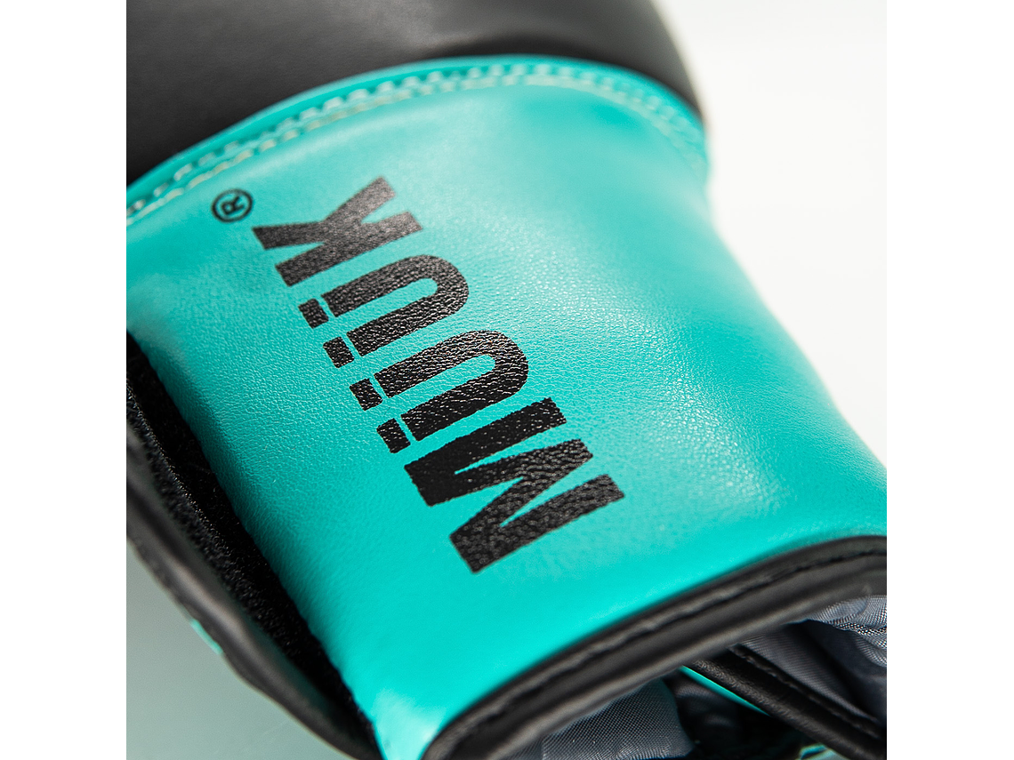 Guante De Box PU Impact Muuk Negro-Turquesa 8