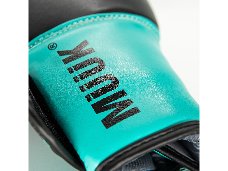 Guante De Box PU Impact Muuk Negro-Turquesa 8