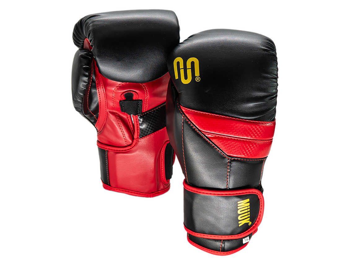 Guante De Box Muuk PU K.O. Negro-Rojo 1