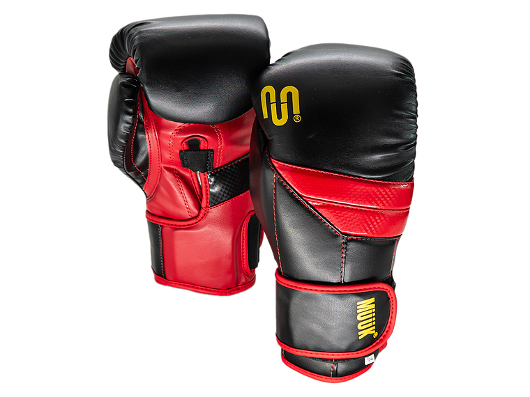 Guante De Box Muuk PU K.O. Negro-Rojo 1