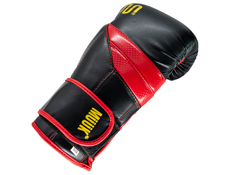 Guante De Box Muuk PU K.O. Negro-Rojo 3