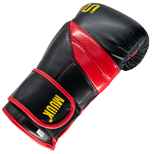 Guante De Box Muuk PU K.O. Negro-Rojo 3