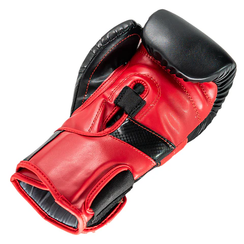 Guante De Box Muuk PU K.O. Negro-Rojo