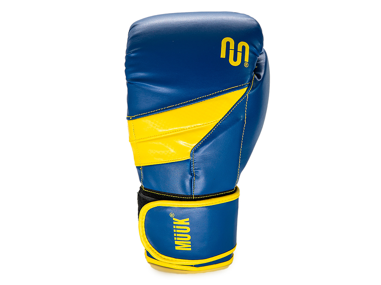 Guante De Box Muuk PU K.O. Azul-Amarillo 2
