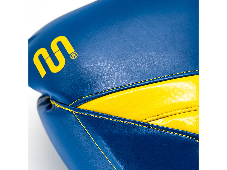 Guante De Box Muuk PU K.O. Azul-Amarillo 4
