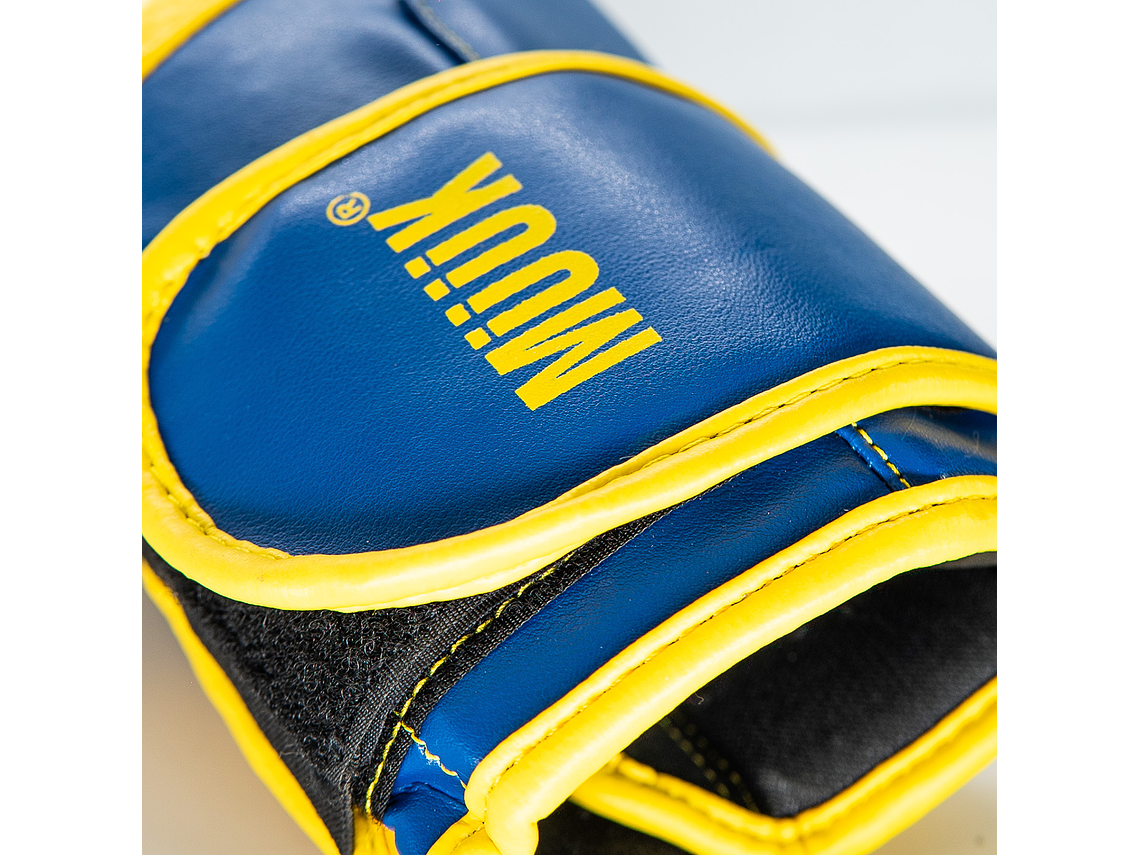 Guante De Box Muuk PU K.O. Azul-Amarillo 5