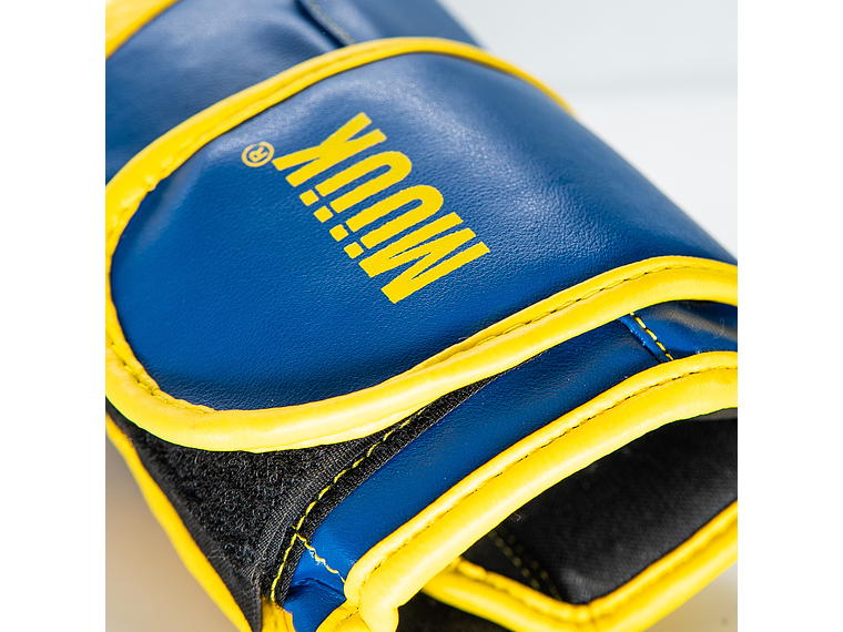 Guante De Box Muuk PU K.O. Azul-Amarillo 5