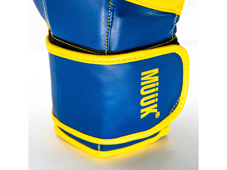 Guante De Box Muuk PU K.O. Azul-Amarillo 6
