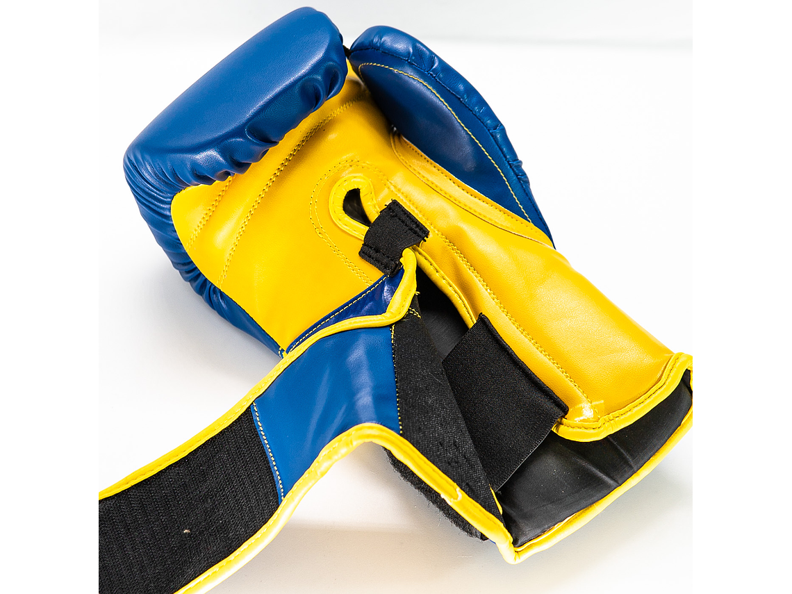 Guante De Box Muuk PU K.O. Azul-Amarillo 8