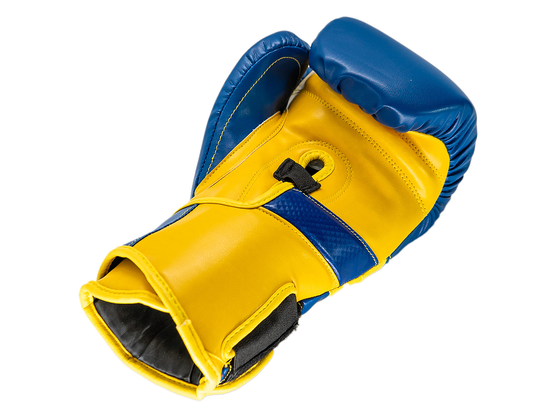 Guante De Box Muuk PU K.O. Azul-Amarillo 9