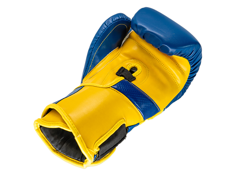 Guante De Box Muuk PU K.O. Azul-Amarillo 9