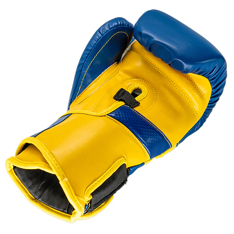 Guante De Box Muuk PU K.O. Azul-Amarillo