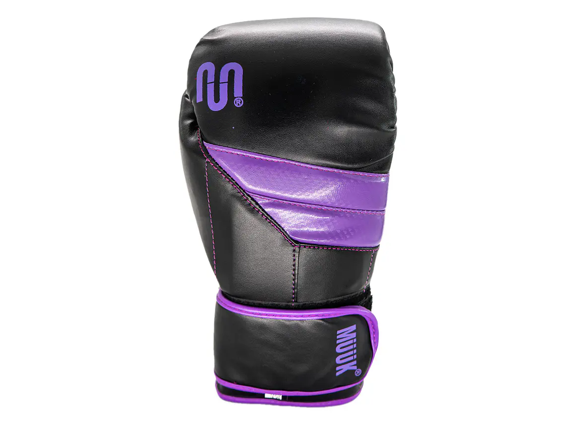 Guante De Box Muuk PU K.O. Negro-Púrpura 4