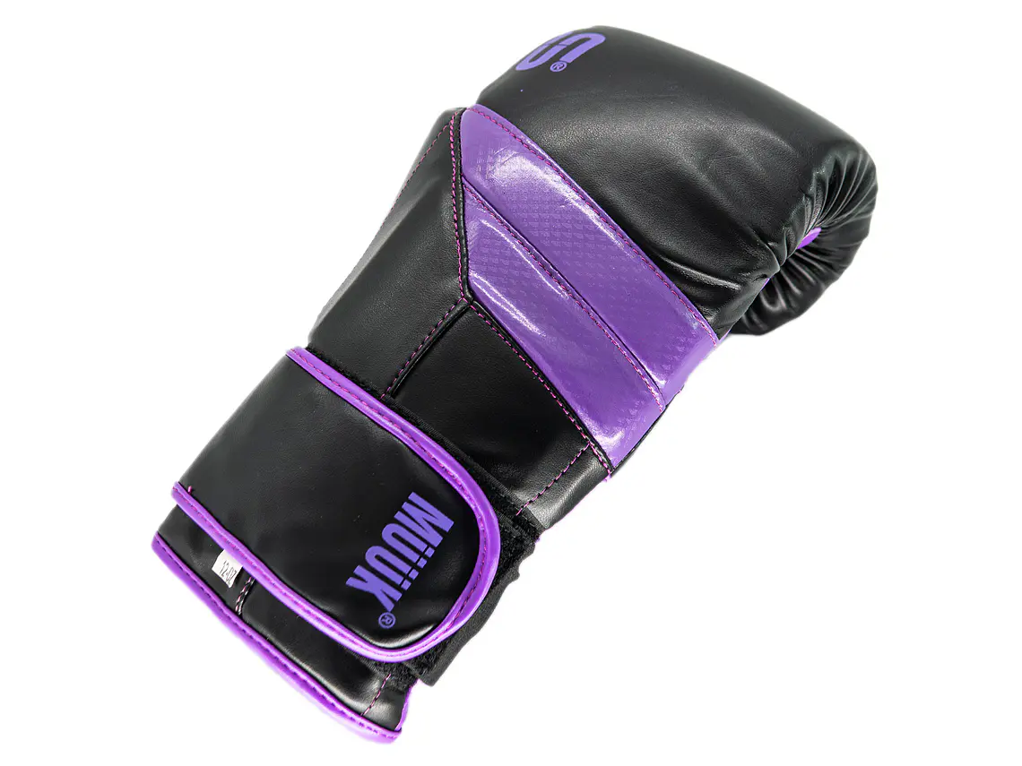 Guante De Box Muuk PU K.O. Negro-Púrpura 5