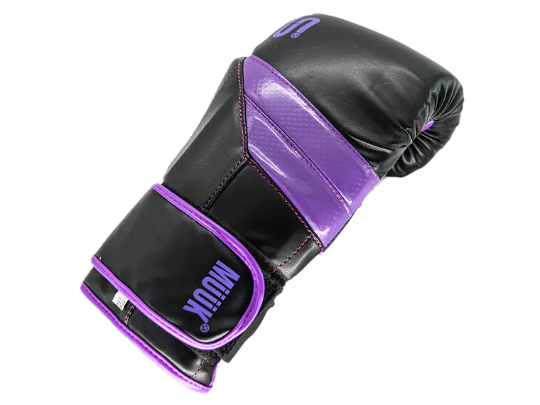 Guante De Box Muuk PU K.O. Negro-Púrpura 5