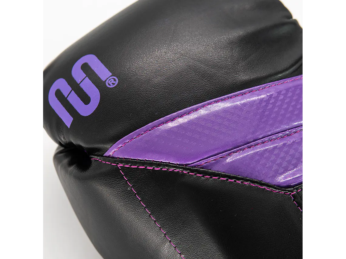 Guante De Box Muuk PU K.O. Negro-Púrpura 6