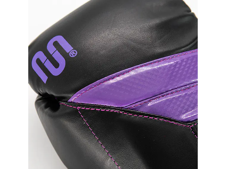 Guante De Box Muuk PU K.O. Negro-Púrpura 6
