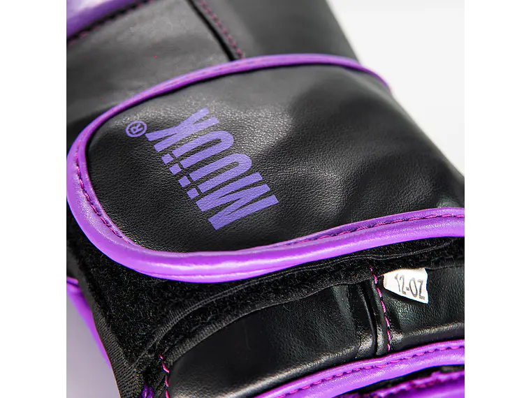 Guante De Box Muuk PU K.O. Negro-Púrpura 7