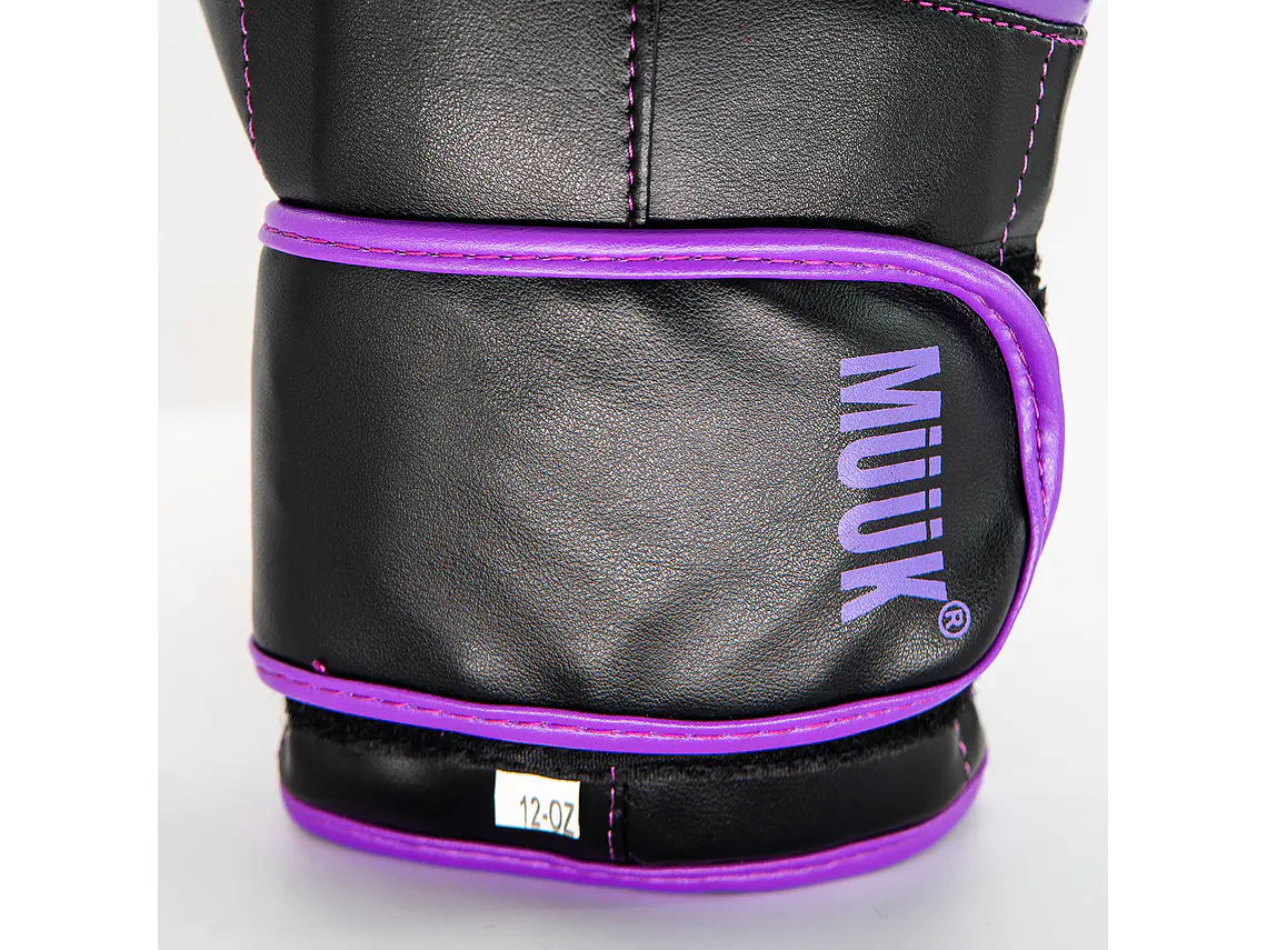 Guante De Box Muuk PU K.O. Negro-Púrpura 8