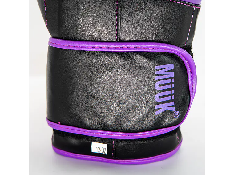 Guante De Box Muuk PU K.O. Negro-Púrpura 8