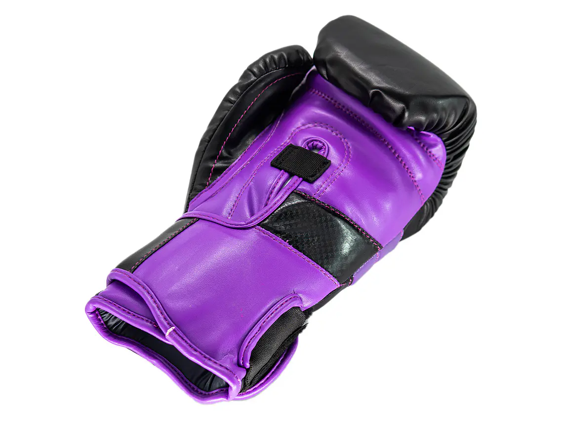 Guante De Box Muuk PU K.O. Negro-Púrpura 9
